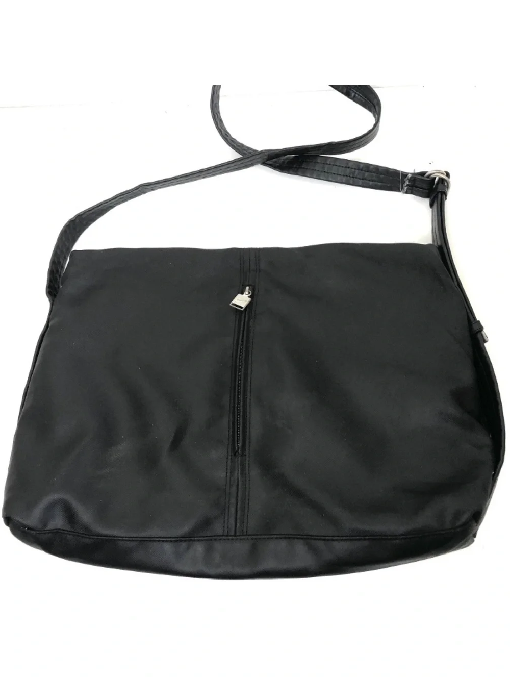 Vintage Nike Black Messenger Bag with Nike Air Logo
